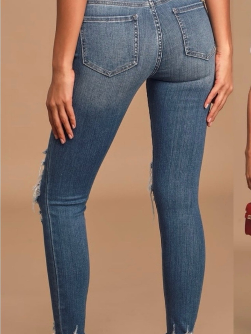 eunina Clara Medium Blue High-Rise Cropped Skinny Jeans. NWT.